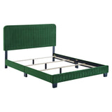 Celine Channel Tufted Performance Velvet King Bed by Lefancy