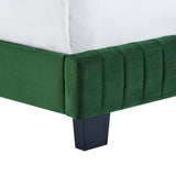 Celine Channel Tufted Performance Velvet King Bed by Lefancy