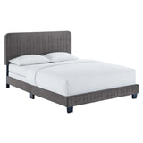 Celine Channel Tufted Performance Velvet King Bed by Lefancy