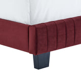 Celine Channel Tufted Performance Velvet King Bed by Lefancy