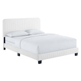 Celine Channel Tufted Performance Velvet King Bed by Lefancy