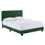 Celine Channel Tufted Performance Velvet King Platform Bed by Lefancy