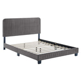 Celine Channel Tufted Performance Velvet King Platform Bed by Lefancy