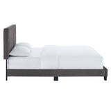 Celine Channel Tufted Performance Velvet King Platform Bed by Lefancy