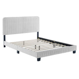 Celine Channel Tufted Performance Velvet King Platform Bed by Lefancy