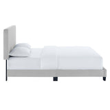 Celine Channel Tufted Performance Velvet King Platform Bed by Lefancy