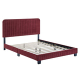 Celine Channel Tufted Performance Velvet King Platform Bed by Lefancy