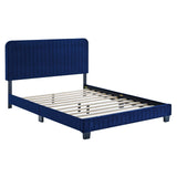 Celine Channel Tufted Performance Velvet King Platform Bed by Lefancy