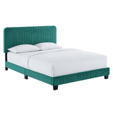 Celine Channel Tufted Performance Velvet King Platform Bed by Lefancy