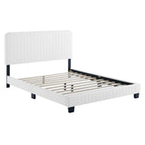 Celine Channel Tufted Performance Velvet King Platform Bed by Lefancy