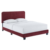 Celine Channel Tufted Performance Velvet Queen Platform Bed by Lefancy