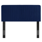 Milenna Channel Tufted Performance Velvet Twin Headboard by Lefancy