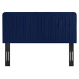 Milenna Channel Tufted Performance Velvet Twin Headboard by Lefancy