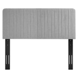 Milenna Channel Tufted Upholstered Fabric Twin Headboard by Lefancy