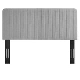 Milenna Channel Tufted Upholstered Fabric Twin Headboard by Lefancy