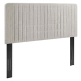 Milenna Channel Tufted Upholstered Fabric Twin Headboard by Lefancy