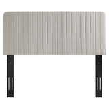 Milenna Channel Tufted Upholstered Fabric Twin Headboard by Lefancy