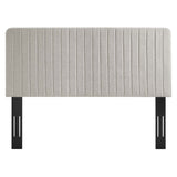 Milenna Channel Tufted Upholstered Fabric Twin Headboard by Lefancy