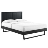 Alana Wood Queen Platform Bed With Angular Frame by Lefancy