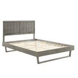 Alana Wood Queen Platform Bed With Angular Frame by Lefancy