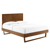 Alana Wood Queen Platform Bed With Angular Frame by Lefancy