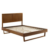 Alana Wood Queen Platform Bed With Angular Frame by Lefancy