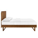 Alana Wood Queen Platform Bed With Angular Frame by Lefancy