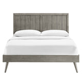 Alana Wood Queen Platform Bed With Splayed Legs by Lefancy