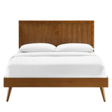 Alana Wood Queen Platform Bed With Splayed Legs by Lefancy