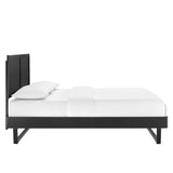 Marlee Wood Queen Platform Bed With Angular Frame by Lefancy