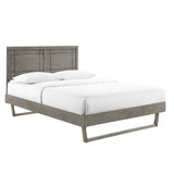 Marlee Wood Queen Platform Bed With Angular Frame by Lefancy