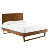 Marlee Wood Queen Platform Bed With Angular Frame by Lefancy