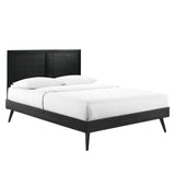 Marlee Wood Queen Platform Bed With Splayed Legs by Lefancy