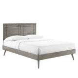 Marlee Wood Queen Platform Bed With Splayed Legs by Lefancy