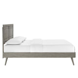 Marlee Wood Queen Platform Bed With Splayed Legs by Lefancy