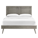 Marlee Wood Queen Platform Bed With Splayed Legs by Lefancy