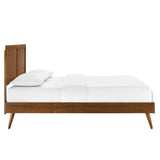 Marlee Wood Queen Platform Bed With Splayed Legs by Lefancy