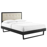 Willow Wood Queen Platform Bed With Angular Frame by Lefancy