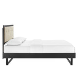 Willow Wood Queen Platform Bed With Angular Frame by Lefancy