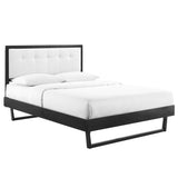 Willow Wood Queen Platform Bed With Angular Frame by Lefancy