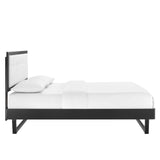 Willow Wood Queen Platform Bed With Angular Frame by Lefancy