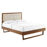 Willow Wood Queen Platform Bed With Angular Frame by Lefancy