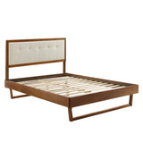 Willow Wood Queen Platform Bed With Angular Frame by Lefancy