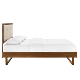 Willow Wood Queen Platform Bed With Angular Frame by Lefancy