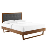 Willow Wood Queen Platform Bed With Angular Frame by Lefancy