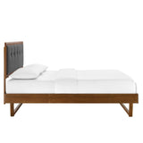 Willow Wood Queen Platform Bed With Angular Frame by Lefancy