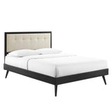 Willow Wood Queen Platform Bed With Splayed Legs by Lefancy