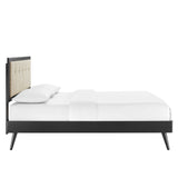 Willow Wood Queen Platform Bed With Splayed Legs by Lefancy