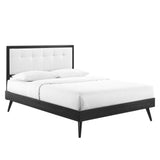 Willow Wood Queen Platform Bed With Splayed Legs by Lefancy