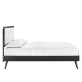 Willow Wood Queen Platform Bed With Splayed Legs by Lefancy